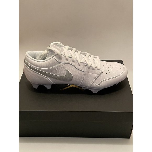 Nike Air Jordan 1 Low TD White Gray Football Cleats FJ6245-101 Men’s Size 13 US main image 5